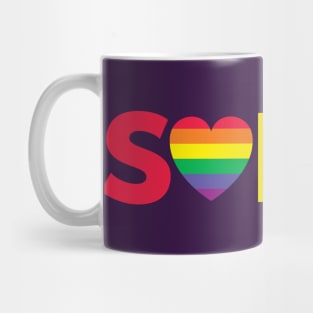 Sober Rainbow Heart Mug